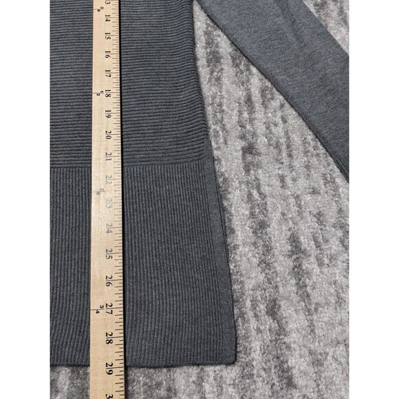 Adrienne Vittadini Tunic Sweater Women Size M Heather Gray Cowl Neck Long Sleeve - Picture 12 of 12